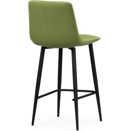 Stool Bar Dani Metal/velor, black/green 42x48x92 cm-3