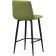 Stool Bar Dani Metal/velor, black/green 42x48x92 cm