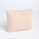 Cosmetic bag with lightning, textura, beige color
