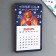 Magnet tree with a calendar “warm with love”, 7 x 11 cm