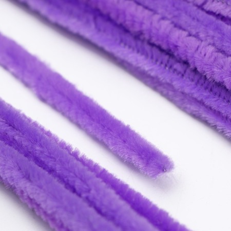 Wire with pile for crafts and decor set of 50 pcs., Size 1 pc. 30 × 0.6 cm, lilac color-1