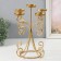 Summary Metal for 5 candles "Vazon. Curls" gold 21.5x21.5x27 cm