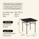 Tourist Maclay table, 58x58x58 cm, black color