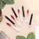 Candles for the cake "Spiral", 6 pcs, black and white gradient with red