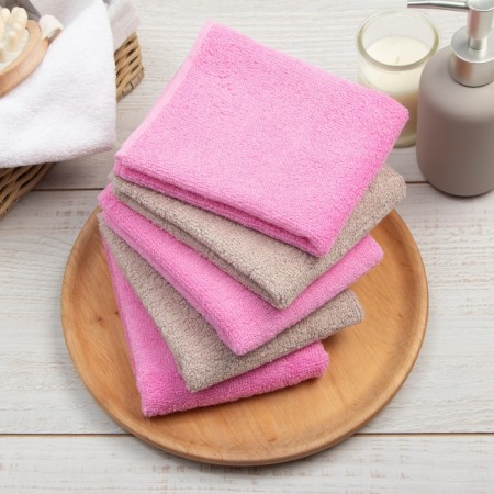 Set of terry towels Etel FOR MOM 30x30 cm -5pcs, 100% cotton 340 g/m2-1