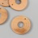 Decor for creativity wood "Circles" natural 4x4x0.5 cm