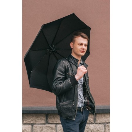 Semi -automatic umbrella "plain", 3 additions, 8 knitting needles, r = 49 cm, black color-9