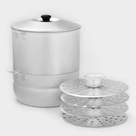 Manti-Kazan, 6 l, with 4 disks, metal cover-1