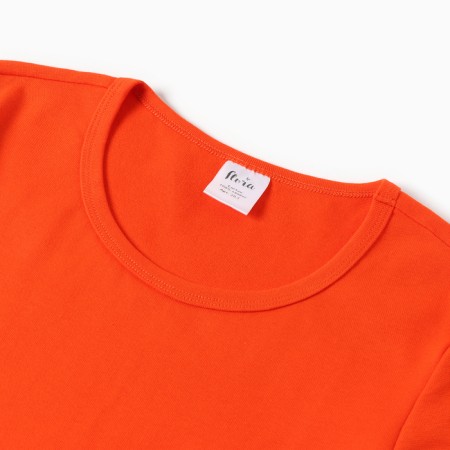 T-shirt female o-shaped neckline, orange color, size 54-1