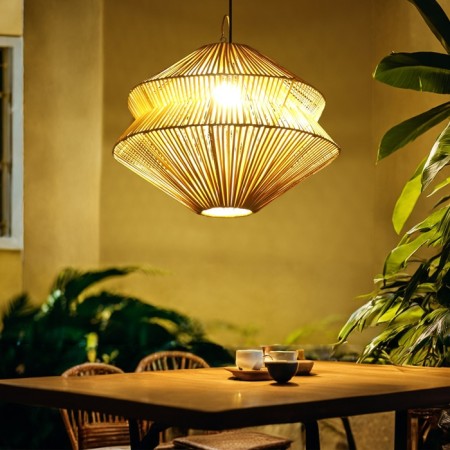 Ceiling Lamp from Rotan "Duo" 1x120W, E27, 50x50x40 cm