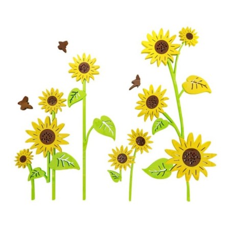 Interior stickers "sunflower", children's, decor on the wall, panel 110 x 94 cm-2
