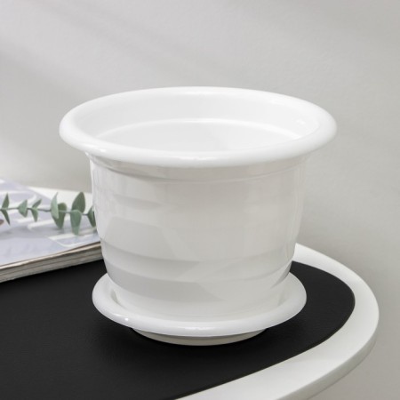 Pot with the pallet "Viola", 2 l, the color is white-1