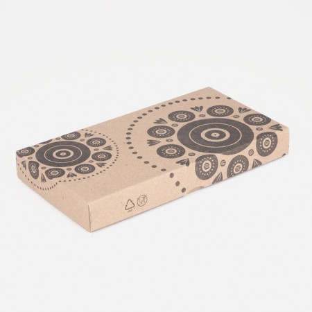 Women's wallet on the button, brown color-4