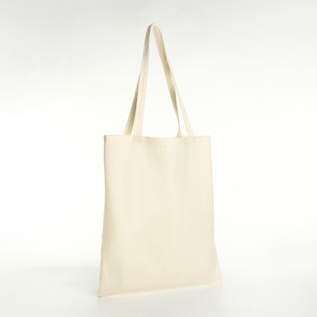 Shoper without fasteners, from textiles, milk color