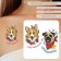 Tattoo on the body color double "dogs" 10.5x6 cm