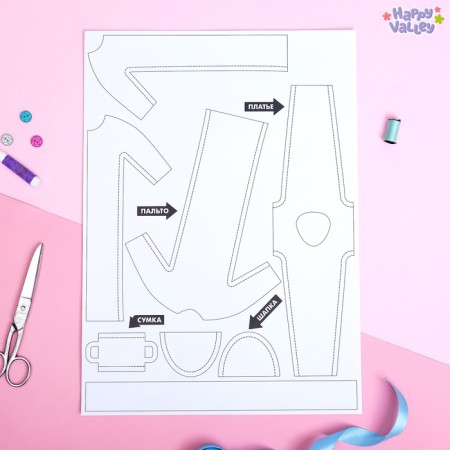 Set for creating clothes for dolls "I am a fashion designer: spring mood"-2