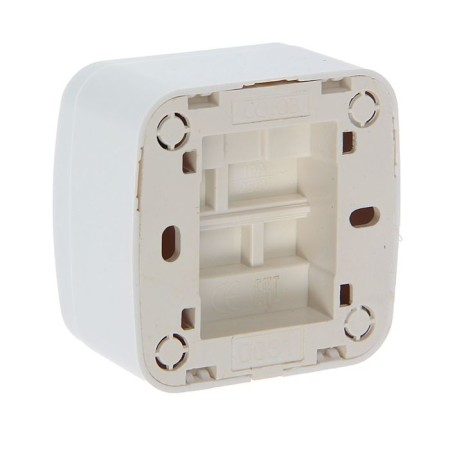 Switch Union "Electra", 10 A, 2 keys, external, white-1