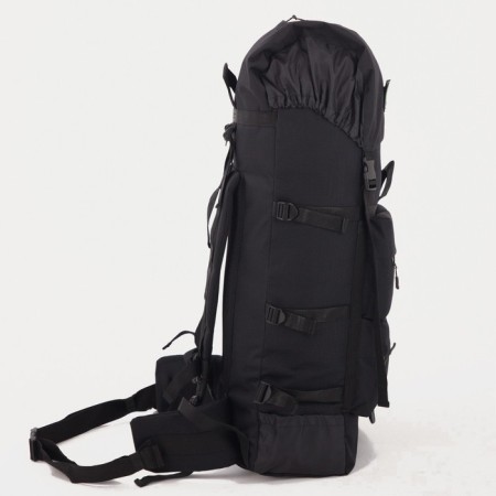 Tourist backpack, 80 liters, screed, 4 outer pockets, huntsman, black color-5