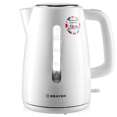 Electric kettle Brayer 1058BR-WH, plastic, 2 l, 2200 watts, white