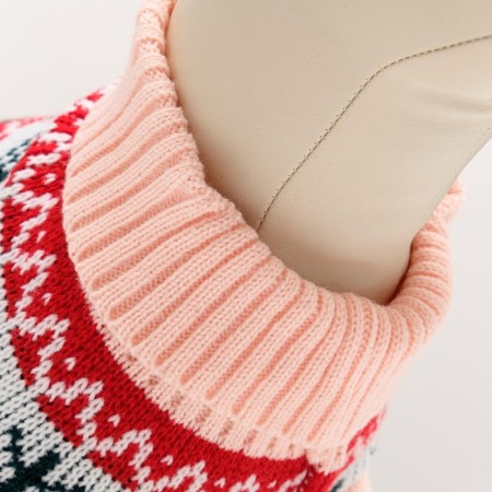 Sweater knitted with ornaments, size L (DS 26, OG 32-42, Osh 22-32 cm), beige-3