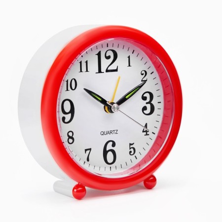 Clock - desktop an alarm clock, discrete move, 9 x 9 cm-1