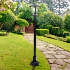Lamp Garden Era E27, IP44, 40W, 177x187x1120 mm, black