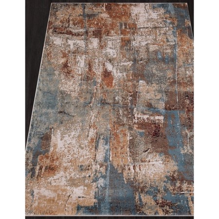 Rectangular carpet Merinos Richmond, size 160x220 cm, Cream-Blue color