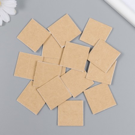 Adhesive tape double -sided "round craft" on a sheet of 4 pcs, set 60 pcs