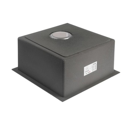 Kitchen sink Aflorn AF94444, Sredal, S = 3.0 and 0.8 mm, 44x44x22 cm, siphon, satin-3