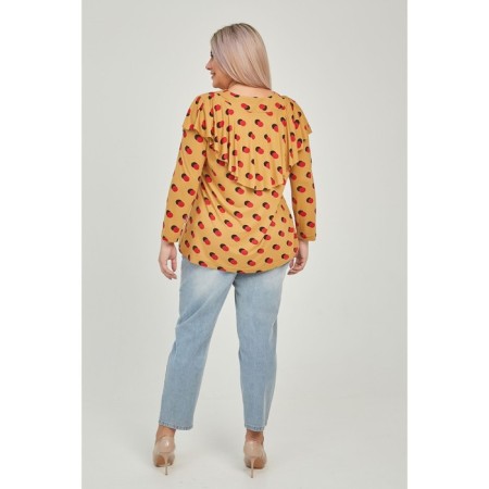 Female tunic, size 64, mustard color-3