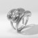 Ring Metal "Trend" drops, color silver, size 18