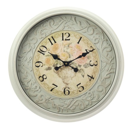 Wall clock, series: interior, "roses", smooth move, d-50 cm, 1 aa-3