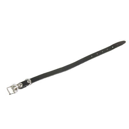 Single-layer leather collar, 30 x 1 cm, Osh 19-27 cm, black-2