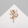 Brooch "Flower" is pearl, pink color in gold