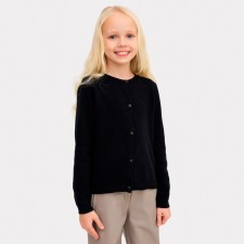 Cardigan for a girl school, black color, height 146 cm