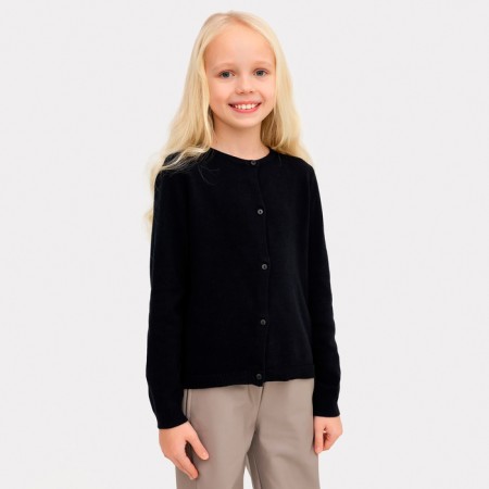Cardigan for a girl school, black color, height 146 cm