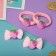 Hair set "cutie" (2 clamps 3.5 cm, 2 elastic bands) berry