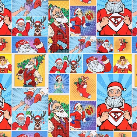 Glossy packaging paper "Pop-Art Superheroes", 70 x 100 cm-3