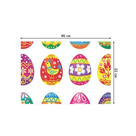 A set of napkins for setting the table "Coloring Easter eggs", rectangular, size 32x46 cm, 4 pcs-2