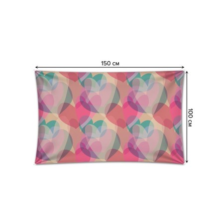 Decorative panel with photo printing "side of hearts", horizontal, size 100x150 cm-1