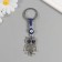A keychain from the evil eye "owl on a branch" 3.3x7 cm