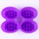 The shape for soap is silicone "massage" 4 pcs., Size 1 pc. - 7.1 × 3.5 × 5 cm