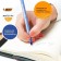 A set of ballpoint pens 3 pieces "Round stic classic", 1.0 mm node, average letter, blue ink