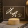 Nightlight with marker for notes, 17.5x15x9.5 cm, 6 LED, USB, rectangles., T/white