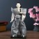 Collector doll "Samurai in a gray kimono with a sword" 30x12.5x12.5 cm