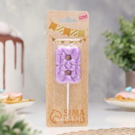 Candle for the cake "ice", number "8, lilac-1