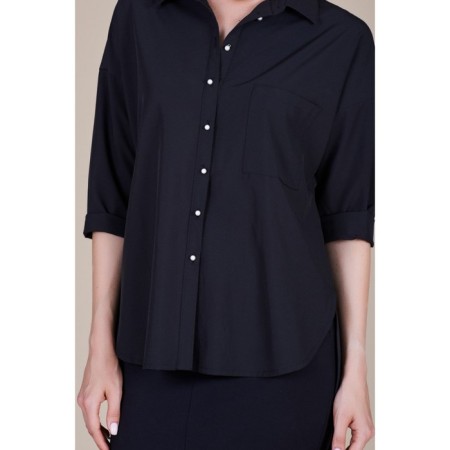 Blouse-tuniki female, size 44, black color-4