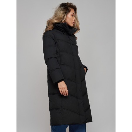 Coat insulated winter female, size 50, black color-17
