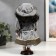 Doll Collectible Ceramics "Valya in a striped dress and knitted vest" 30 cm