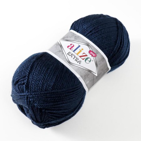 Extra yarn 100% acrylic 220m/100g (58 dark blue)-1